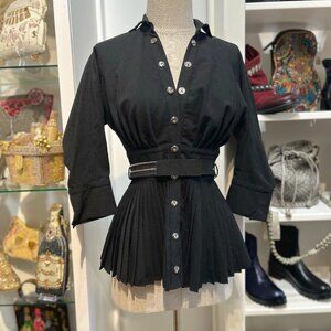 PLEAT/ZIP PEPLUM